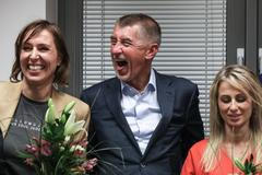 Andrej Babiš, Dita Charanzová, Martina Dlabajová - Volební štáb ANO, Volby do Evropského parlamentu, Evropské volby, 26. 5. 2019
