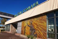 Mozaika u vchodu do dolu ČSM Sever.