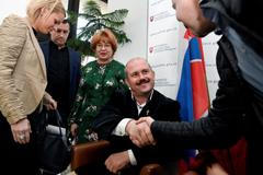 Marián Kotleba v budově slovenského nejvyššího soudu