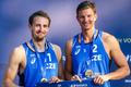 Ostrava Beach Open 2019: Ondřej Perušič (vlevo) a David Schweiner s cenou za druhé místo.