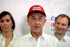 Andrej Babiš volby do Evropského parlamentu 2019 kampaň čepice Silné Česko