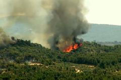 Lesní požár v Katalánsku