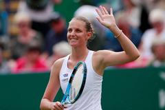 Karolína Plíšková na turnaji v Eastbourne