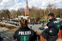 Policie v Chemnitz, Saská Kamenice, Německo