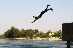 Počasí léto koupání horko vedro