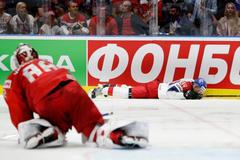 Česko - Rusko v souboji o bronz na MS 2019: Andrej Vasilevskij a Radek Faksa