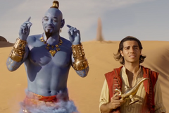 Will Smith jako džin je povedený chvástavy rapper. Jinak jde z filmu Aladin smutek