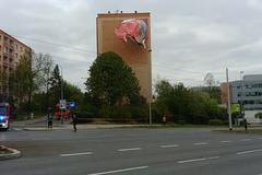 Vítr urval billboard v Praze na Evropské. Doprava stála v obou směrech