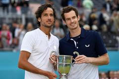 Feliciano Lopez and Britain's Andy Murray