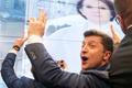 Nový prezident Ukrajiny Volodymyr Zelenskyj slaví volební vítězství