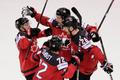 Kanaďané slaví ve čtvrtfinále MS 2019 Kanada - Švýcarsko