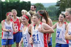 Petr Čech s českou lakrosovou reprezentací žen