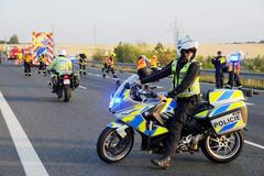 Foto / Policie / Motorka / Dálniční hlídka / Zásah / Nehoda na Pražském okruhu / 22. 8. 2018 / 13