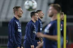 Trénink fotbalové reprezentace