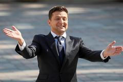 Ukrajinský prezident Volodymyr Zelenskyj při inauguraci.