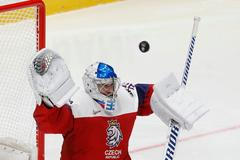 Pavel Francouz v zápase Česko - Itálie na MS 2019