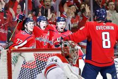Washington vs. Carolina (Mrázek, Backström, Ovečkin)