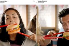 Zakázaná reklama Burger Kingu urážela asijské stravovací návyky