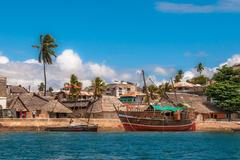 Keňské rybářské město Lamu