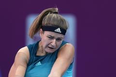 Karolína Muchová na turnaji v Dauhá