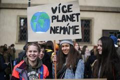 Fridays for Future Praha - první studentská stávka / protest za změnu postoje v boji proti změně klimatu, 15. 3. 2019