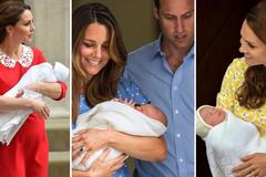 Kate a William před nemocnicí sv. Marie v Londýně hrdě pózovali s každým ze tří potomků