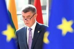Český premiér Andrej Babiš na summitu v Bruselu.