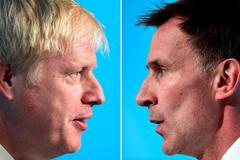 Boris Johnson a Jeremy Hunt.