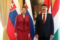 Slovenská prezidentka Zuzana Čaputová a její maďarský protějšek János Áder