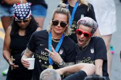 Průvod v New Yorku na počest amerických fotbalistek.