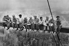 oběd na mrakodrapu, dělníci