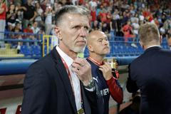 Jaroslav Šilhavý na zápase kvalifikace ME 2020 Černá Hora - Česko.