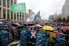 V Moskvě demonstrují tisíce lidí za účast opozice ve volbách