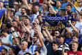 Fanoušci Kosova před před zápasem kvalifikace ME 2020 Kosovo - Česko.