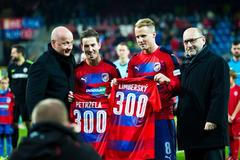 Viktoria Plzeň vs. Brno, fotbalová liga (Paclík, Petržela, Limberský, Šádek)