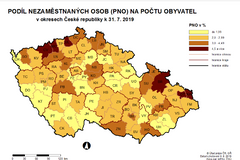Podíl nezaměstnaných osob