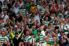 Leigh Griffiths s fanoušky Celticu Glasgow