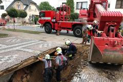 Třebechovice pod Orebem zavalený zeď