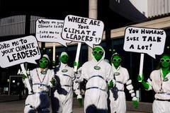 Klimatická demonstrace v Barceloně