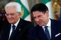 Italský prezident Sergio Mattarella a premiér Giuseppe Conte.