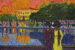 Bohumil Kubišta: Promenáda ve florentském parku