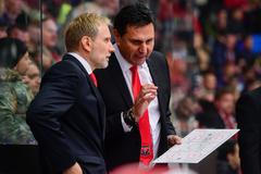 Tomáš Martinec a Vladimír Růžička na střídačce Hradce Králové