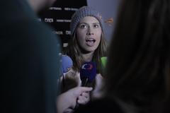 Eva Samková na tiskové konferenci před sezonou 2019-20