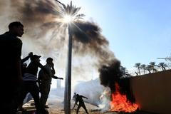 Ambasáda USA v Bagdádu demonstrace