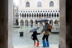 Povodně Itálie, zaplavené Benátky