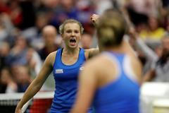 Barbora Krejčíková a Kateřina Siniaková v prvním kole Fed Cupu 2019