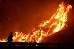 Požáry v Los Angeles v Kalifornii