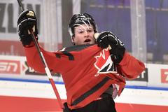 Mistrovství světa hokejistů do 20 let, skupina B: Kanada - USA