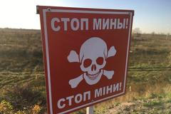 Miny leží všude v okolí Stanycje Luhanske. Odehrávaly se tam jedny z nejtvrdších bojů války na Donbase.