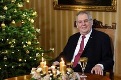 Prezident Miloš Zeman během vánočního poselství v roce 2019.